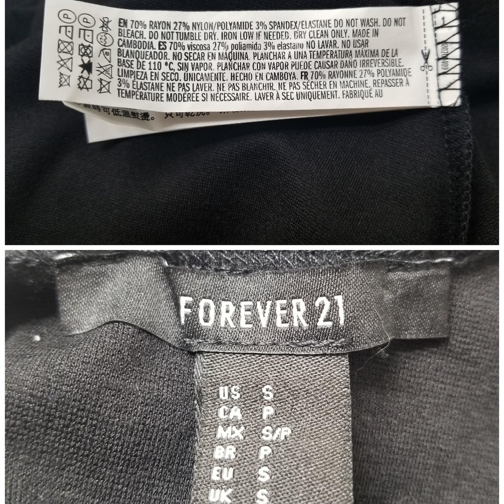 FOREVER 21 black skater dress S - Picture 5 of 6